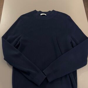 COS Men's Deep Blue Crewneck Sweater